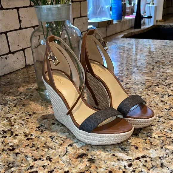 Michael Kors | Shoes | Michael Kors Tan And Black Wedge  display picture 1